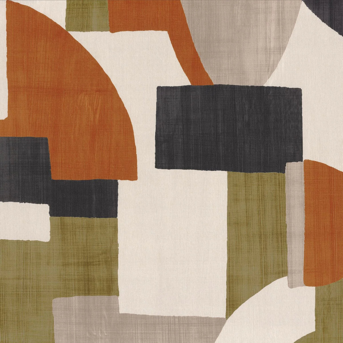 Casamance Trompe L'oeil – Kaki / Orange Brulee – 32820318