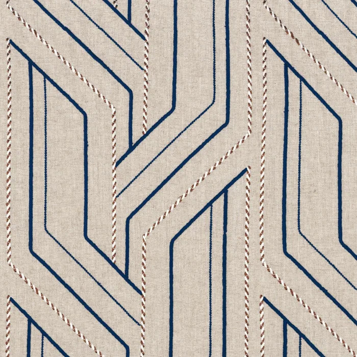 Casamance Inka – Flax / Marine – 32910316