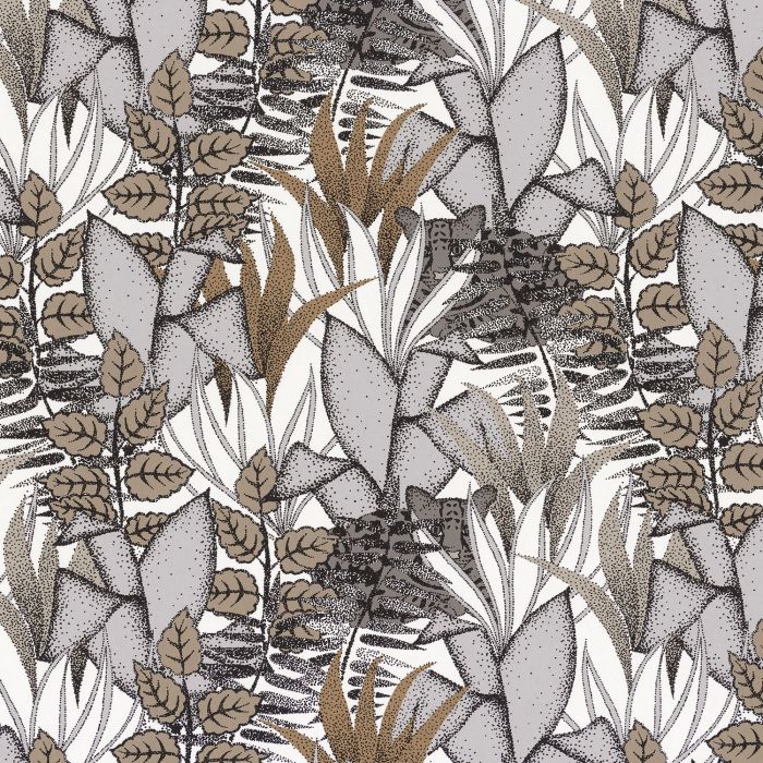 Casamance Tigris Tapete Blanc / Gris – 74731530