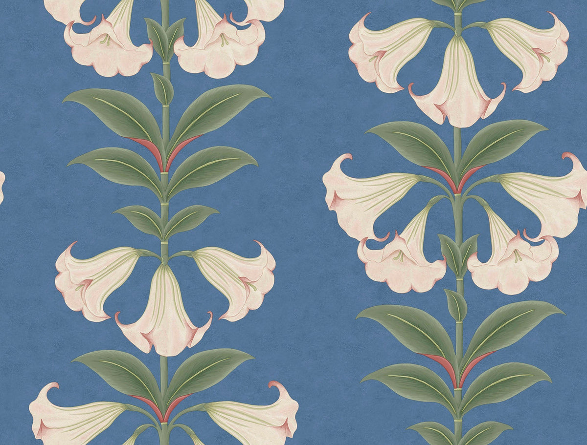 Cole & Son Angel’s Trumpet Tapete – Ballet Slipper & Sage on Cerulean Sky (117/3008)