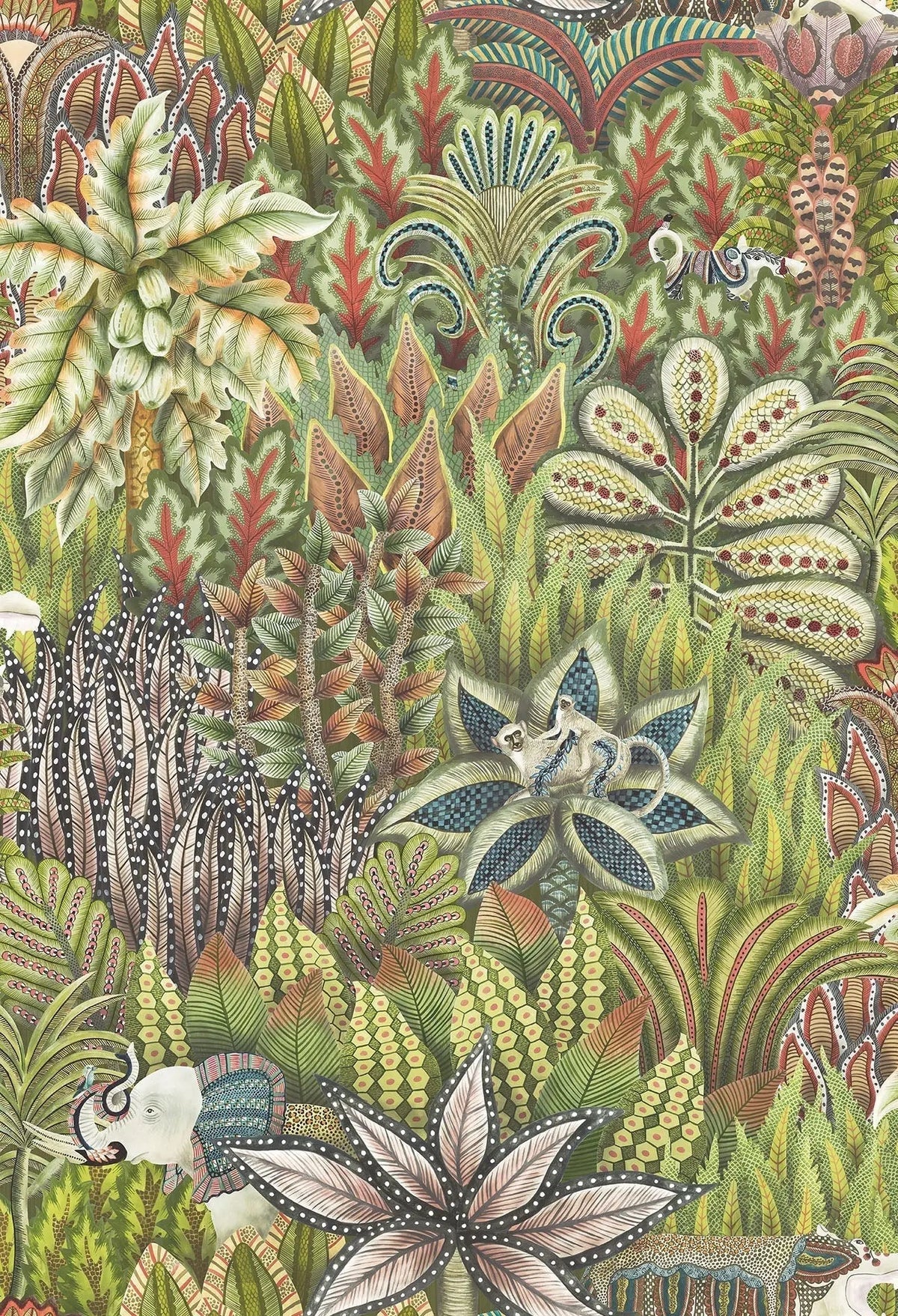 Cole & Son Singita Olive Green Multi 109/7034 – Muster