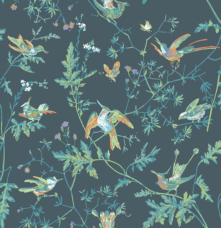 Cole & Son Hummingbirds Viridian 112/4014 – Muster