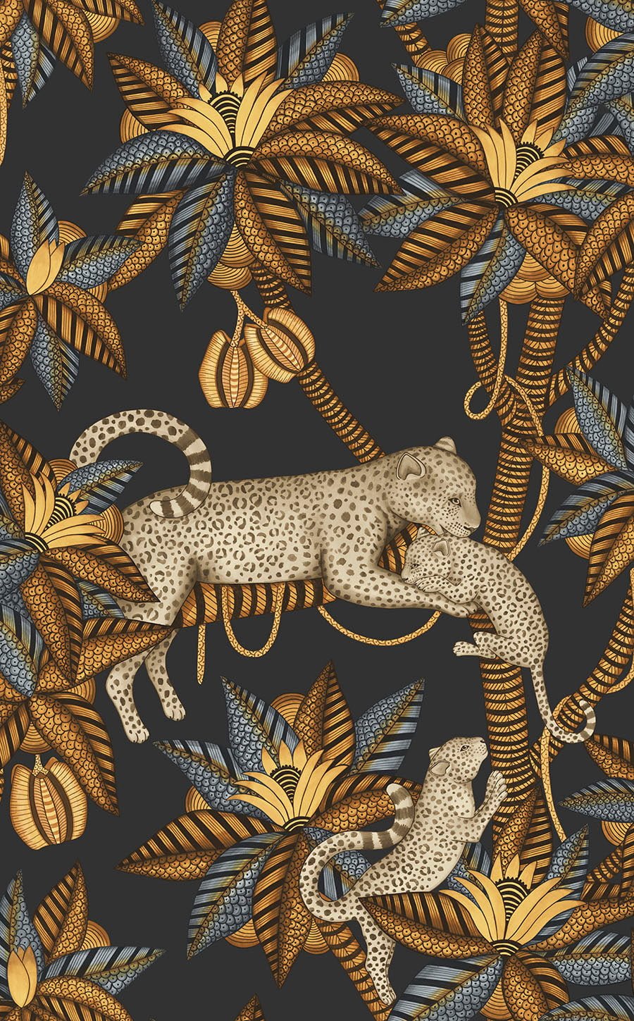 Cole & Son Satara Burnt Orange & Sand on Black 119/3017 – Muster