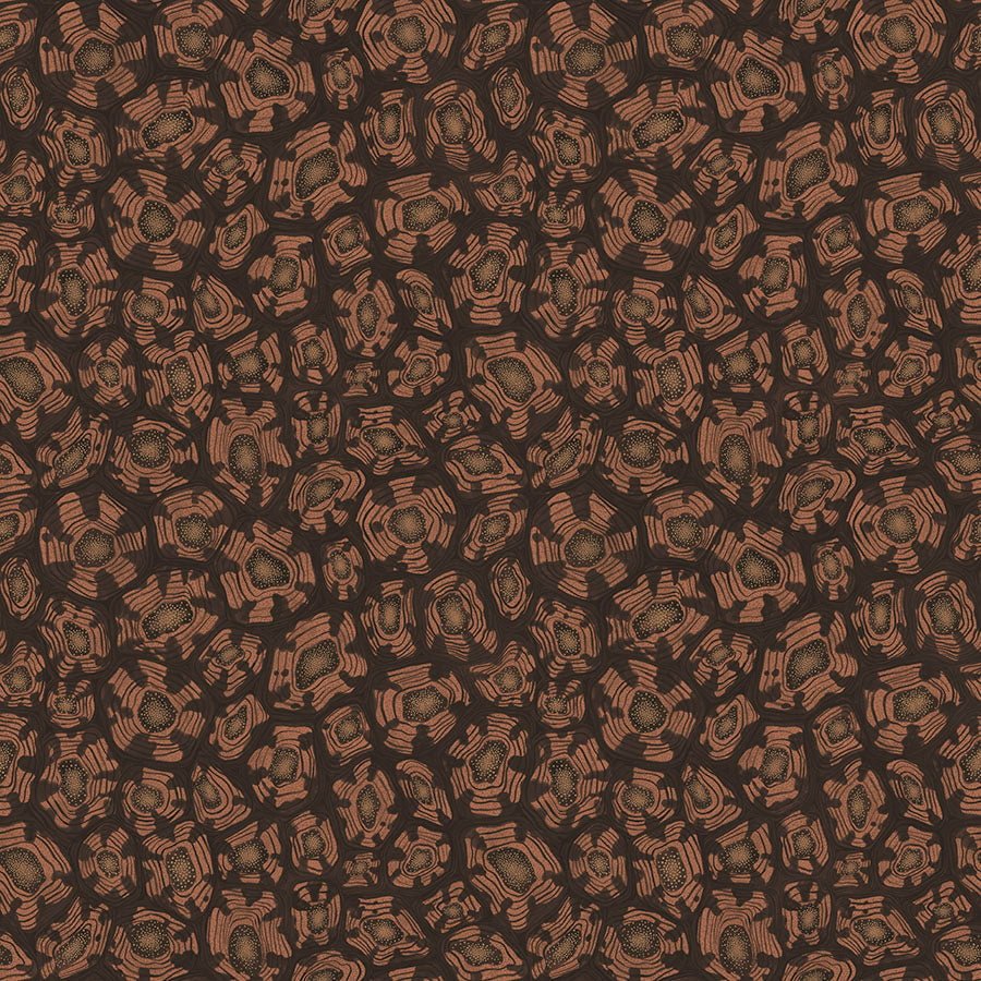 Cole & Son Savanna Shell Terracotta, Claret & Metallic Gold 119/4018 – Muster