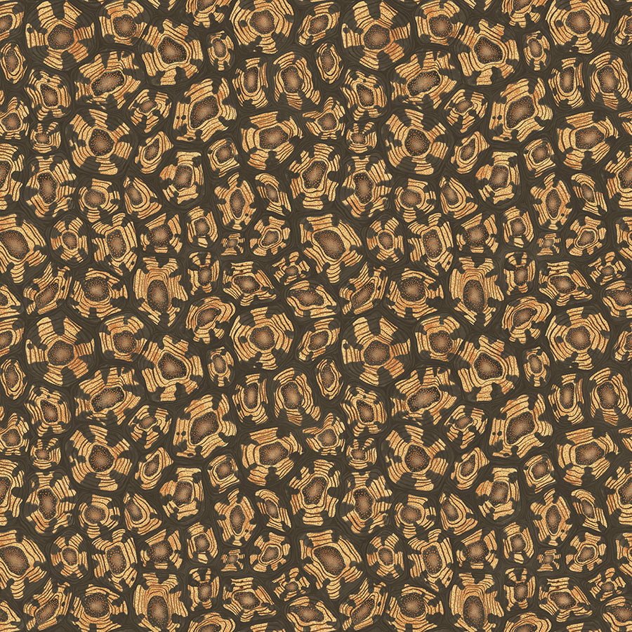 Cole & Son Savanna Shell Ochre, Soot & Orange 119/4019 – Muster