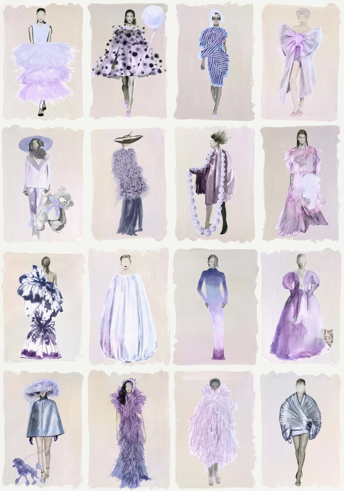 Cole & Son Couture Carousel – Lavender (175/1005), Musteransicht