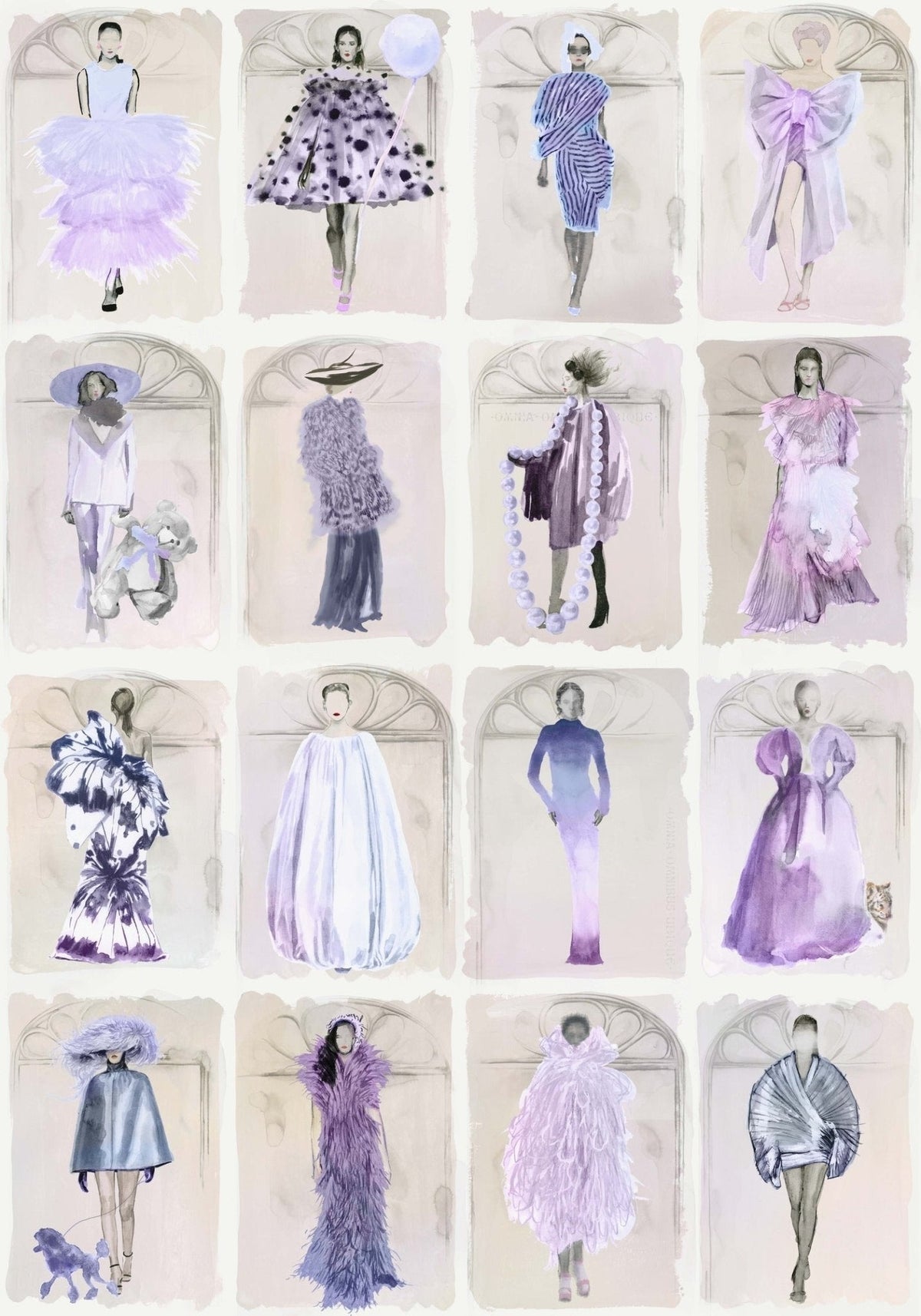 Cole & Son Couture Carousel with Windows – Lavender Pearl (175/2011M), Musteransicht