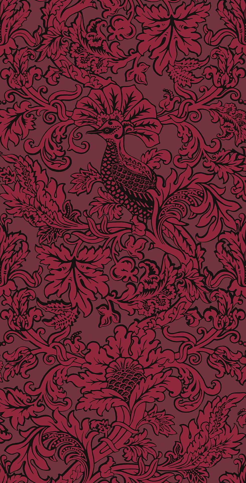 Cole & Son Balabina Tapete, Red on Crimson (108/1004)