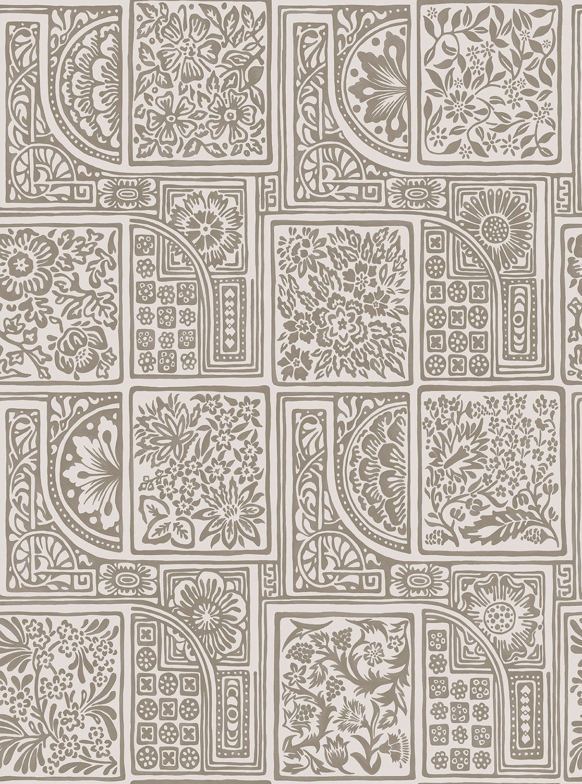Cole & Son Bellini Tapete – Metallic Gilver on Stone (108/9048), Musteransicht