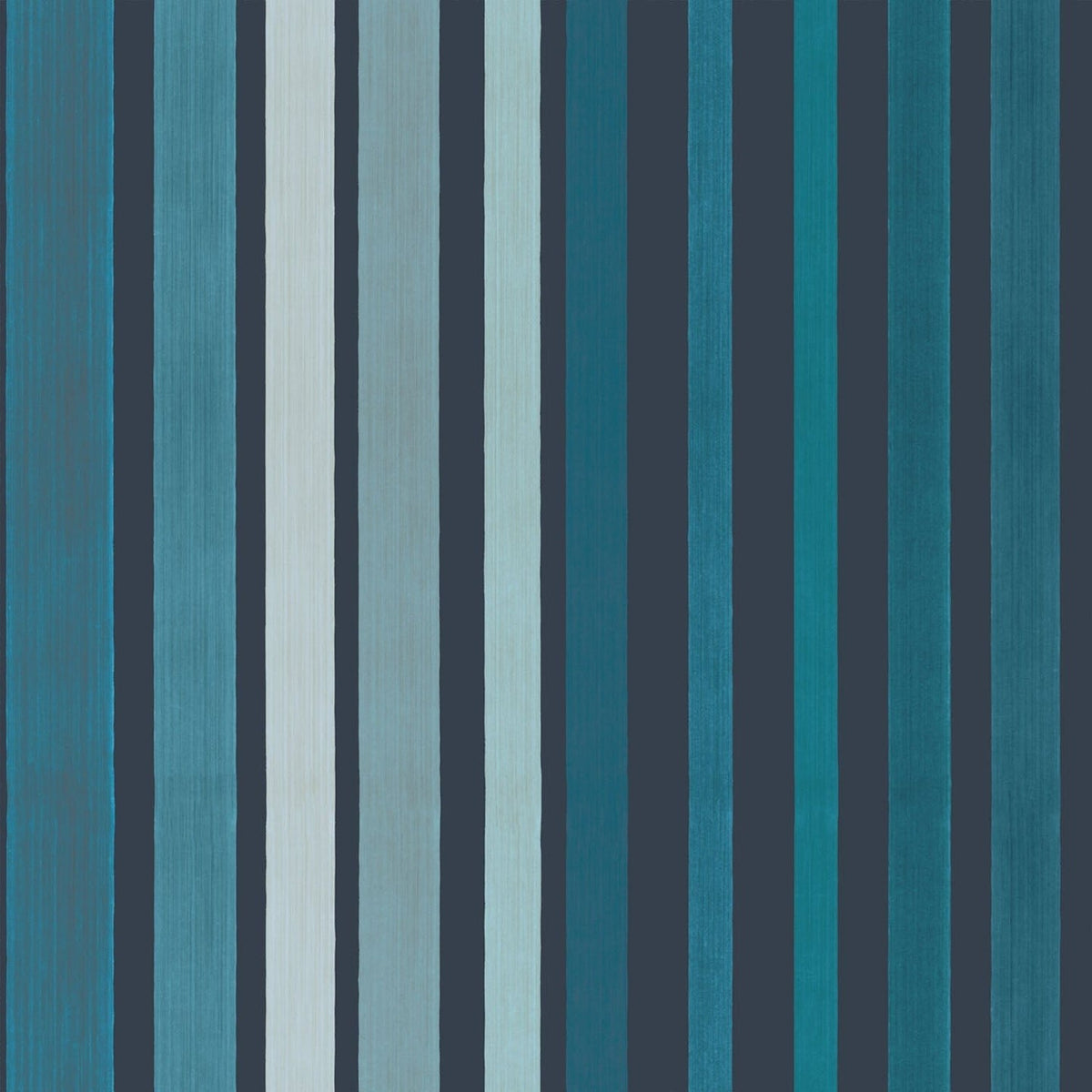 Cole & Son Carousel Stripe, Petrol on Ink, 110/9042