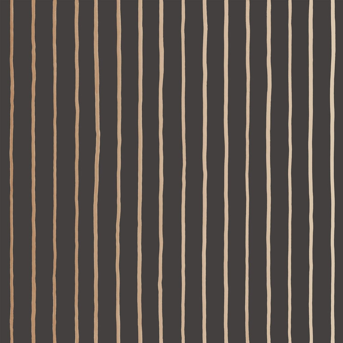 Cole & Son College Stripe Tapete – Charcoal & Metallic Gold (110/7034), Musteransicht