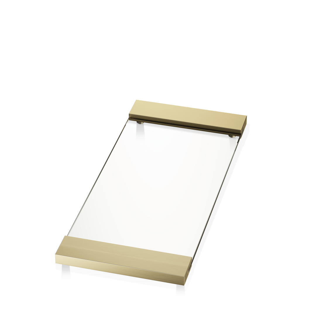 Decor Walther TAB 37 Tablett groß – Gold matt 24 Karat / Klarglas – Art. 0848844