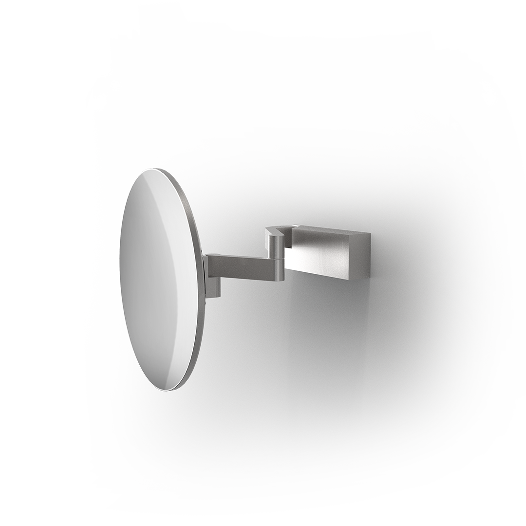 Decor Walther VISION R UNLIT 5X Wandkosmetikspiegel – Edelstahl Matt Optik - 5-fache Vergrößerung – Art. 0126576
