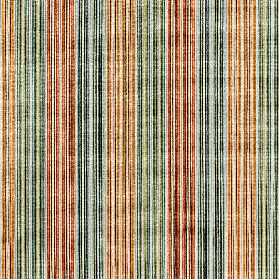 Osborne & Little Molina – Stoff – F7993-01 – Teal / Terracotta