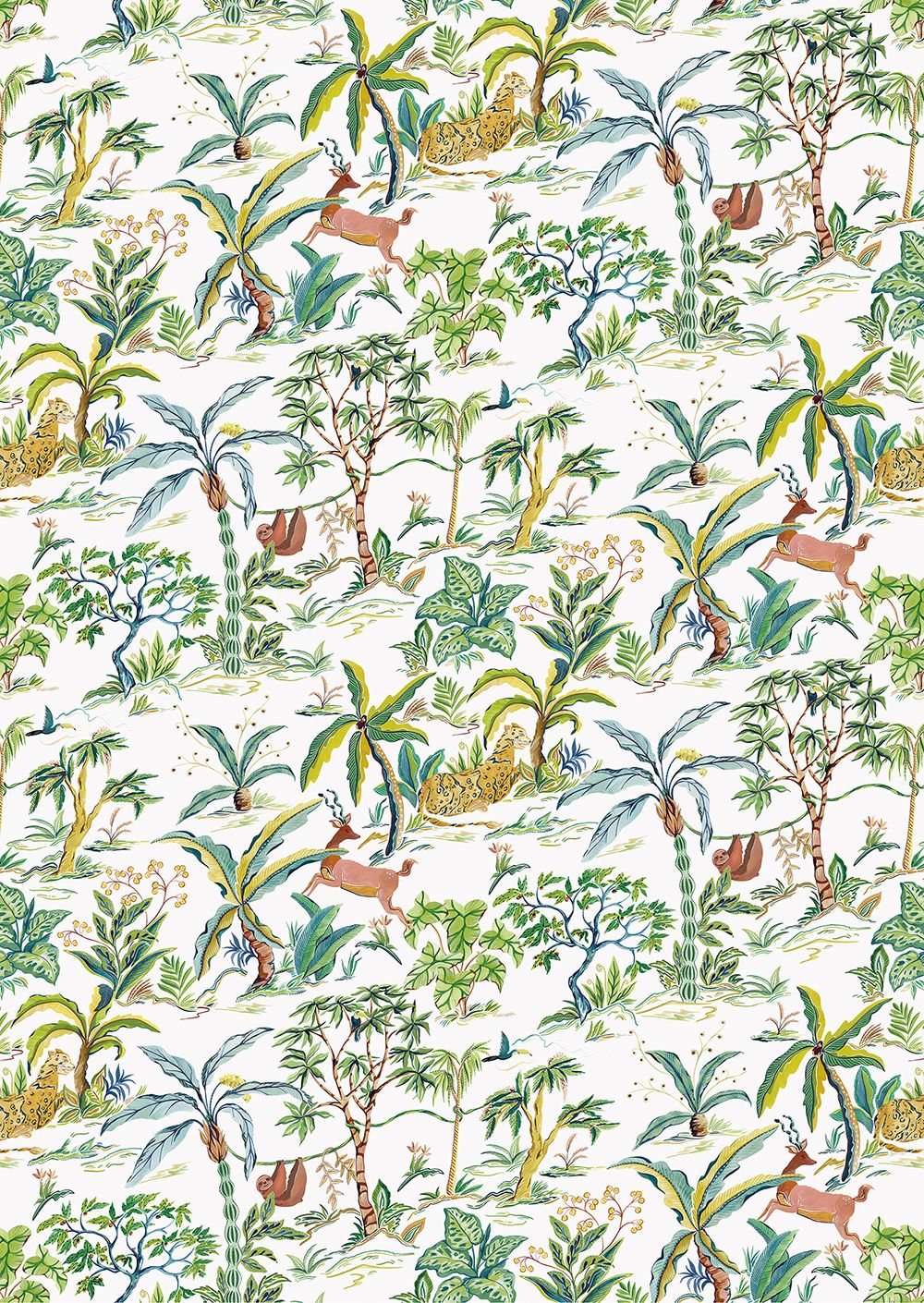 Osborne & Little Salento – Stoff – F8024-02 – Leaf / Chartreuse