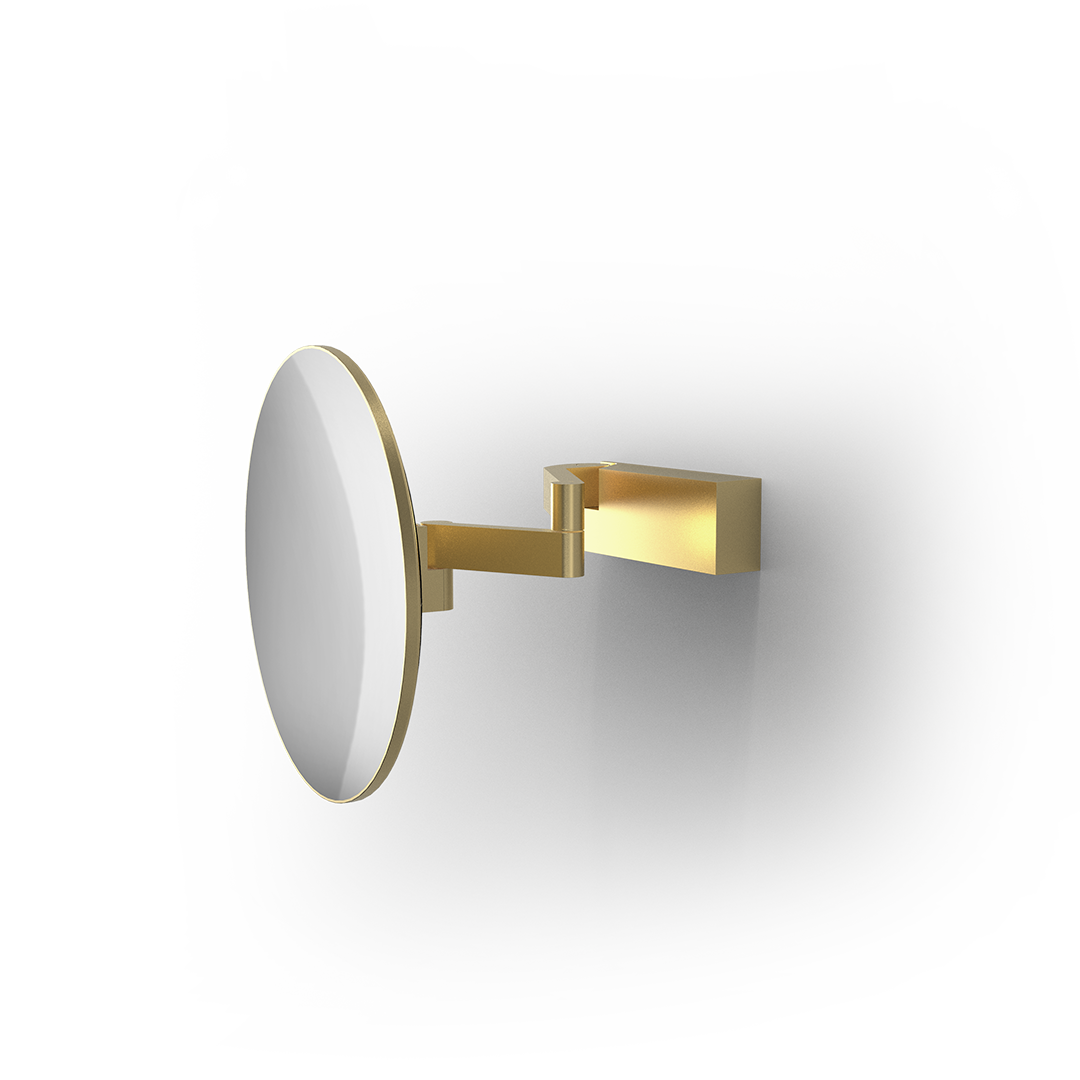 Decor Walther VISION R UNLIT 5X Wandkosmetikspiegel – Gold Matt - 5-fache Vergrößerung – Art. 0126582