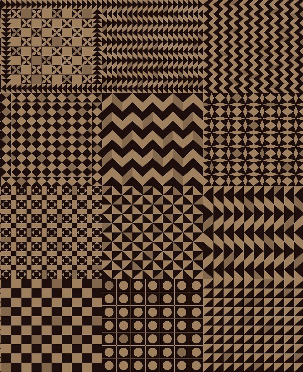 Cole & Son Fornasetti Geometrico Black & Gold – Tapete