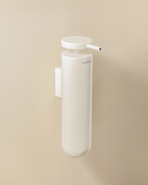 Cosmic Geyser Wand-Seifenspender – Weiß matt