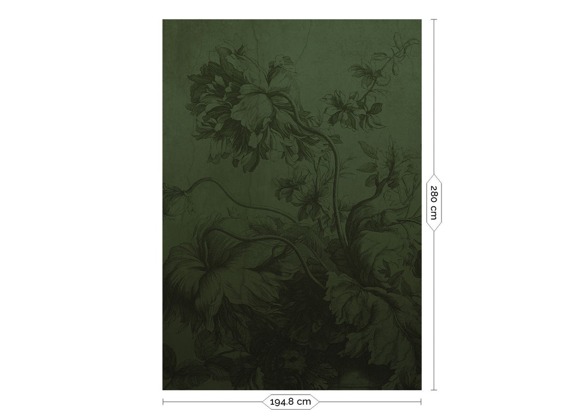 KEK Amsterdam Gradient Flowers Grün 194,8 × 280 cm – FU-033