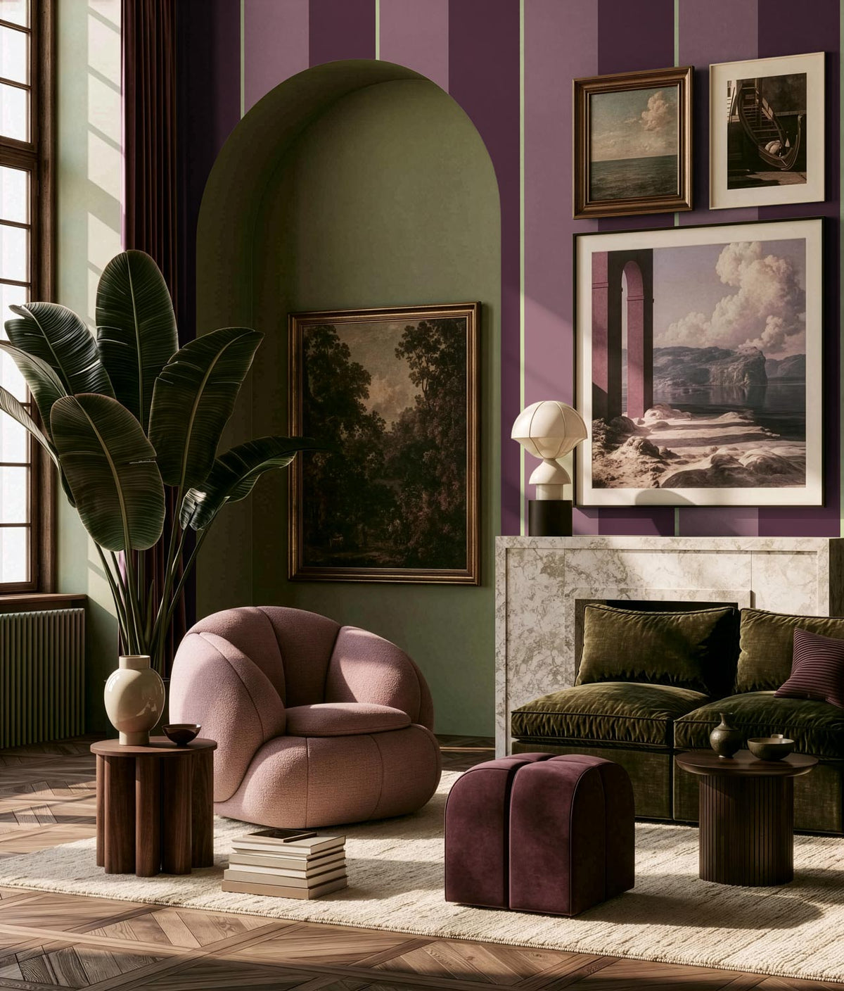 KEK Amsterdam Bold Stripes FU-014 Streifentapete im Interieur