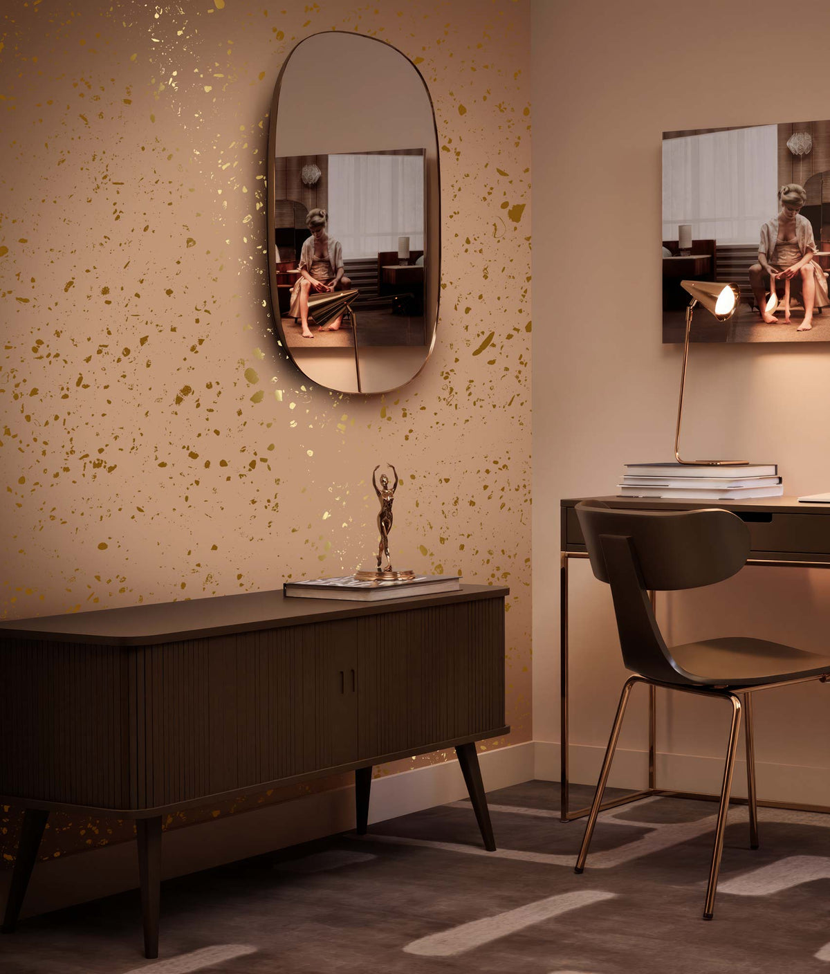 KEK Amsterdam Terrazzo Gold Camel – Wohnambiente