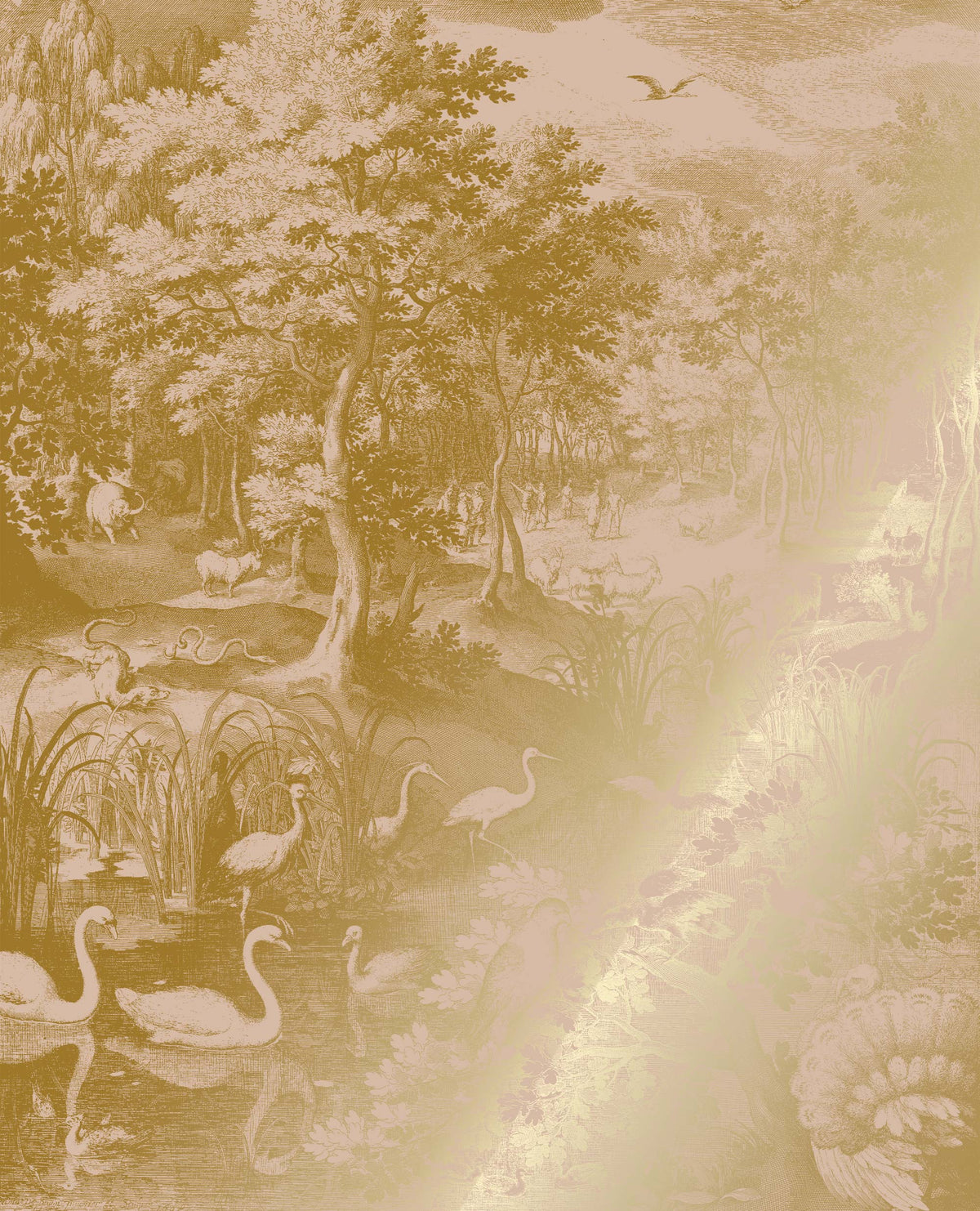 KEK Amsterdam Engraved Landscapes Gold/Nude Tapete-Tapeten-KEK Amsterdam-TOJU Interior