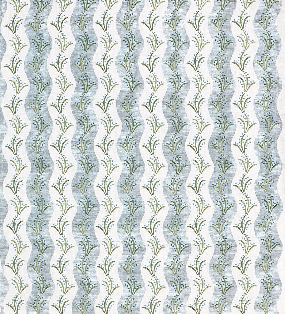 Nina Campbell Sidney Stripe – Stoff – NCF4532-01 – Indigo / Ivory
