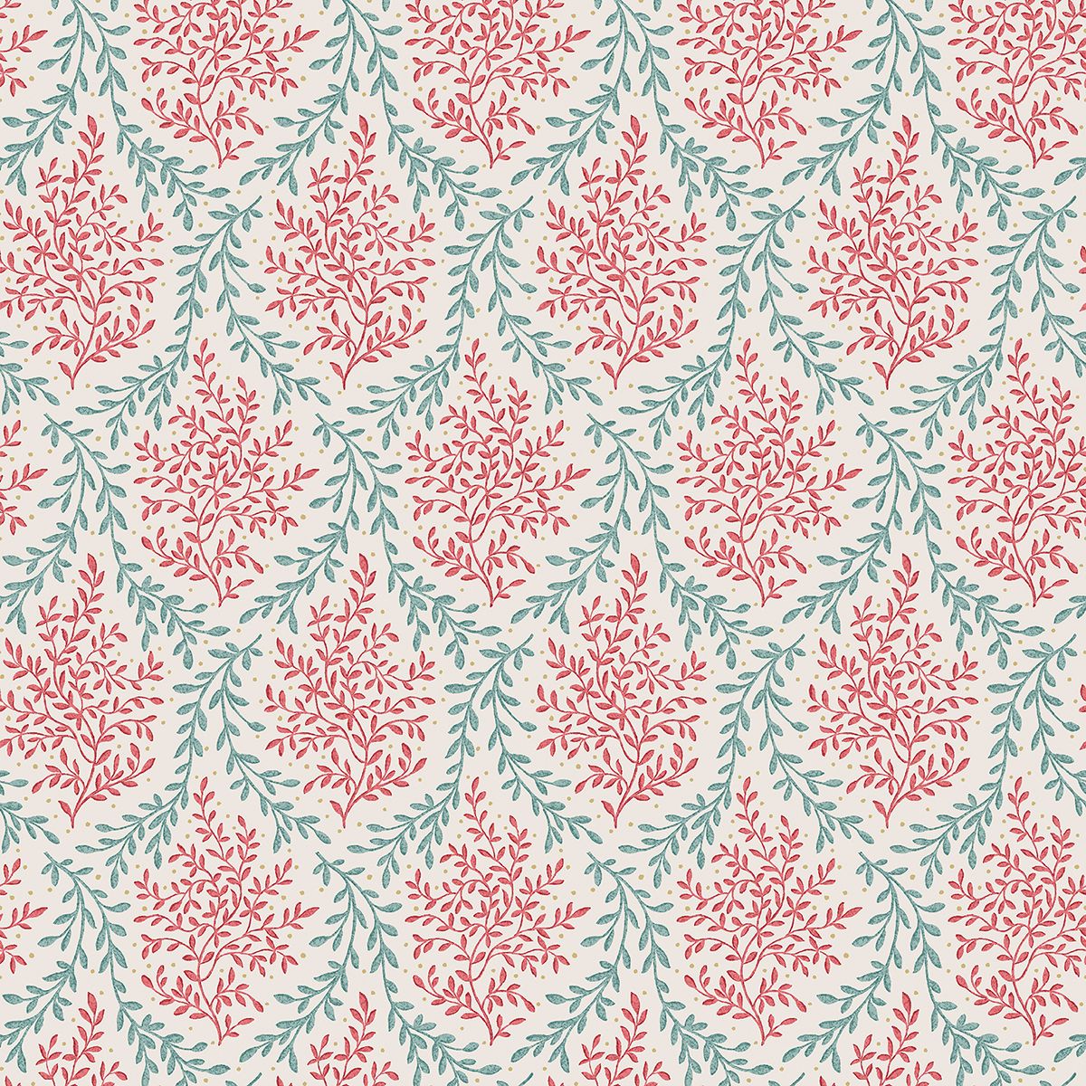 Nina Campbell Bedgebury – Stoff – NCF4534-04 – Red / Teal