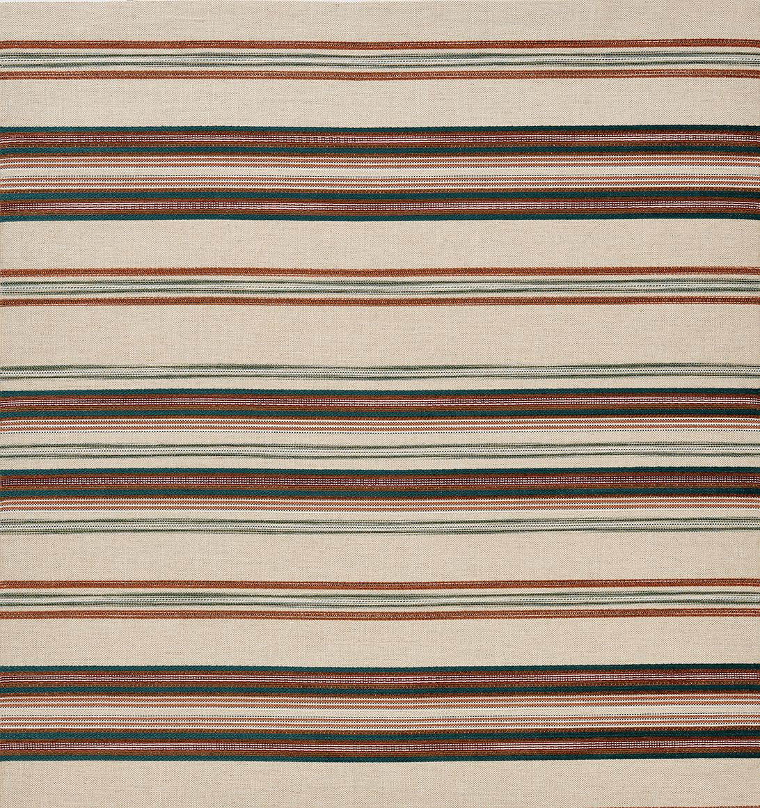 Nina Campbell Farnaz Stripe – Stoff – NCF4564-03 – Teal / Russet