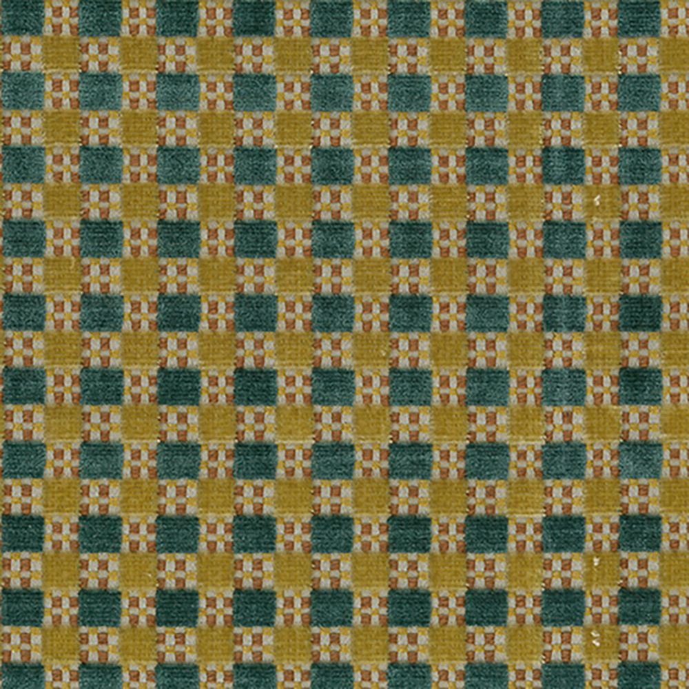 Nina Campbell Theodora – Stoff – NCF4571-03 – Teal / Gold