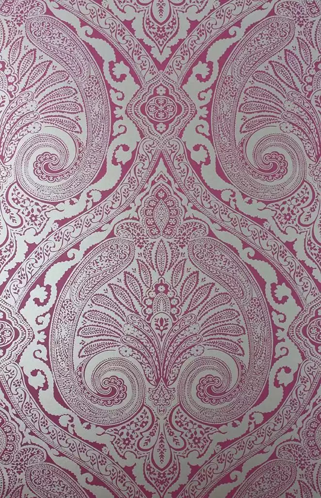 Nina Campbell Khitan Tapete – Magenta / Gold – NCW4186-11