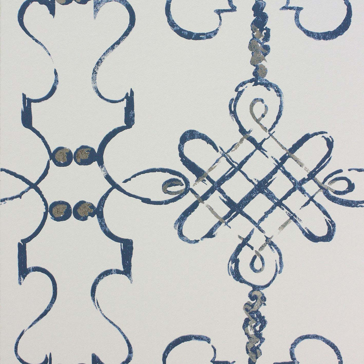 Nina Campbell Les Rêves Portavo Indigo/Ivory NCW4308-03