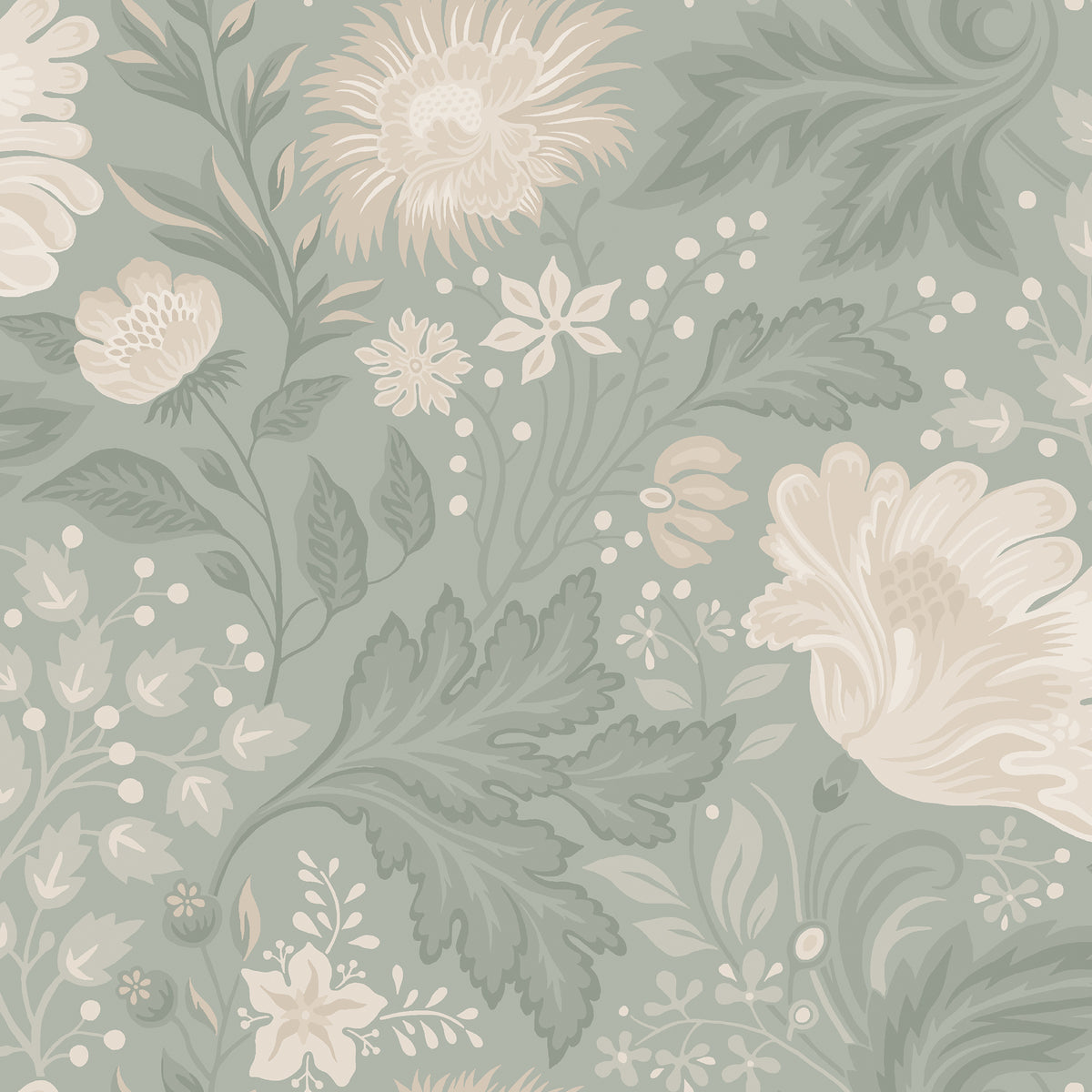 Sandberg Ava Sage Green S10180 – Tapetenmuster