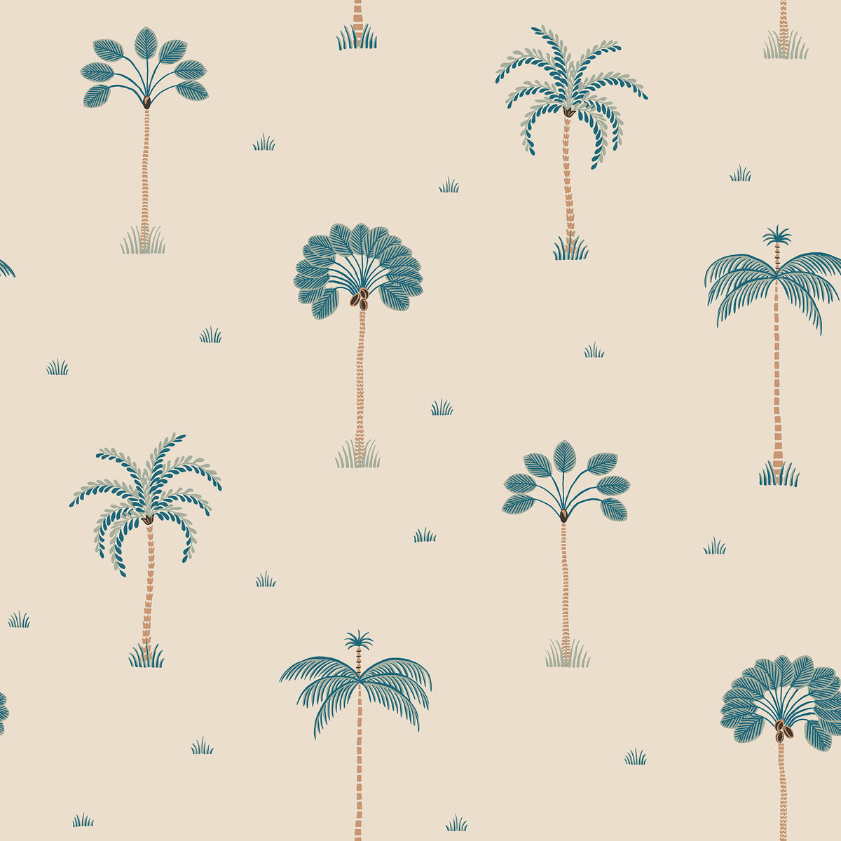 Sandberg Milo Misty Blue S10437 – Tapetenmuster