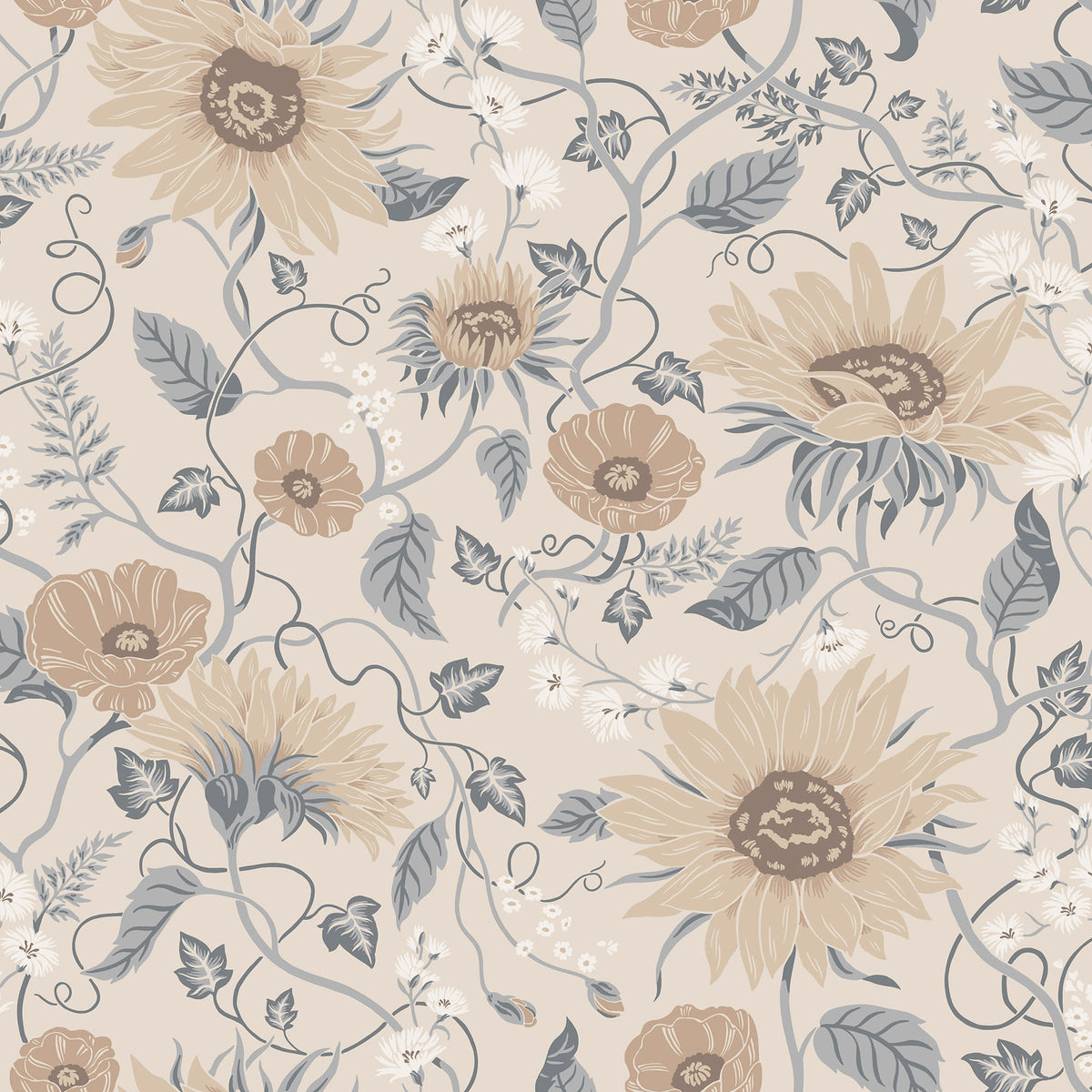 Sandberg Solveig Misty Blue S10556 – Tapetenmuster