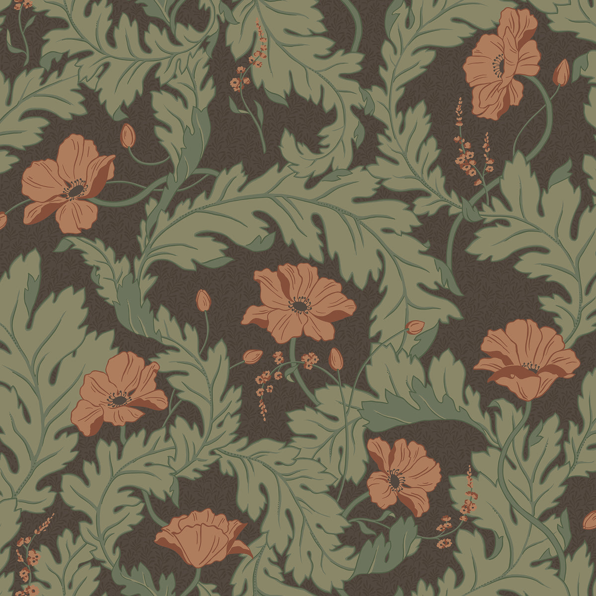 Sandberg Charlotta Brown S10561 – Tapetenmuster