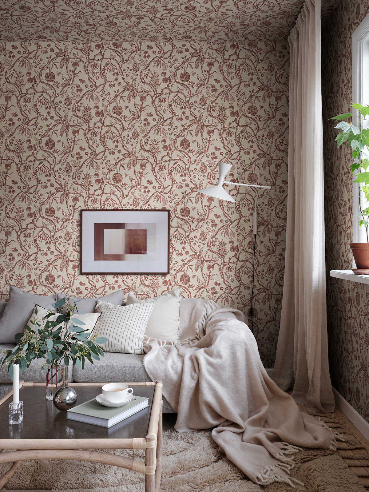 Sandberg Tree of Life Burgundy S10614 – Raumansicht