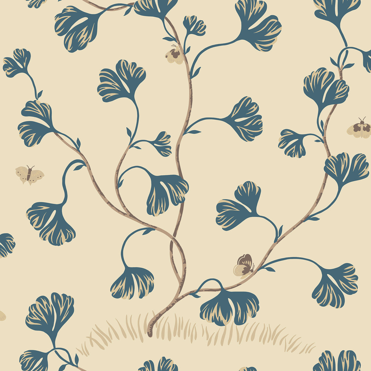 Sandberg Ebba Blue S10618 – Tapetenmuster