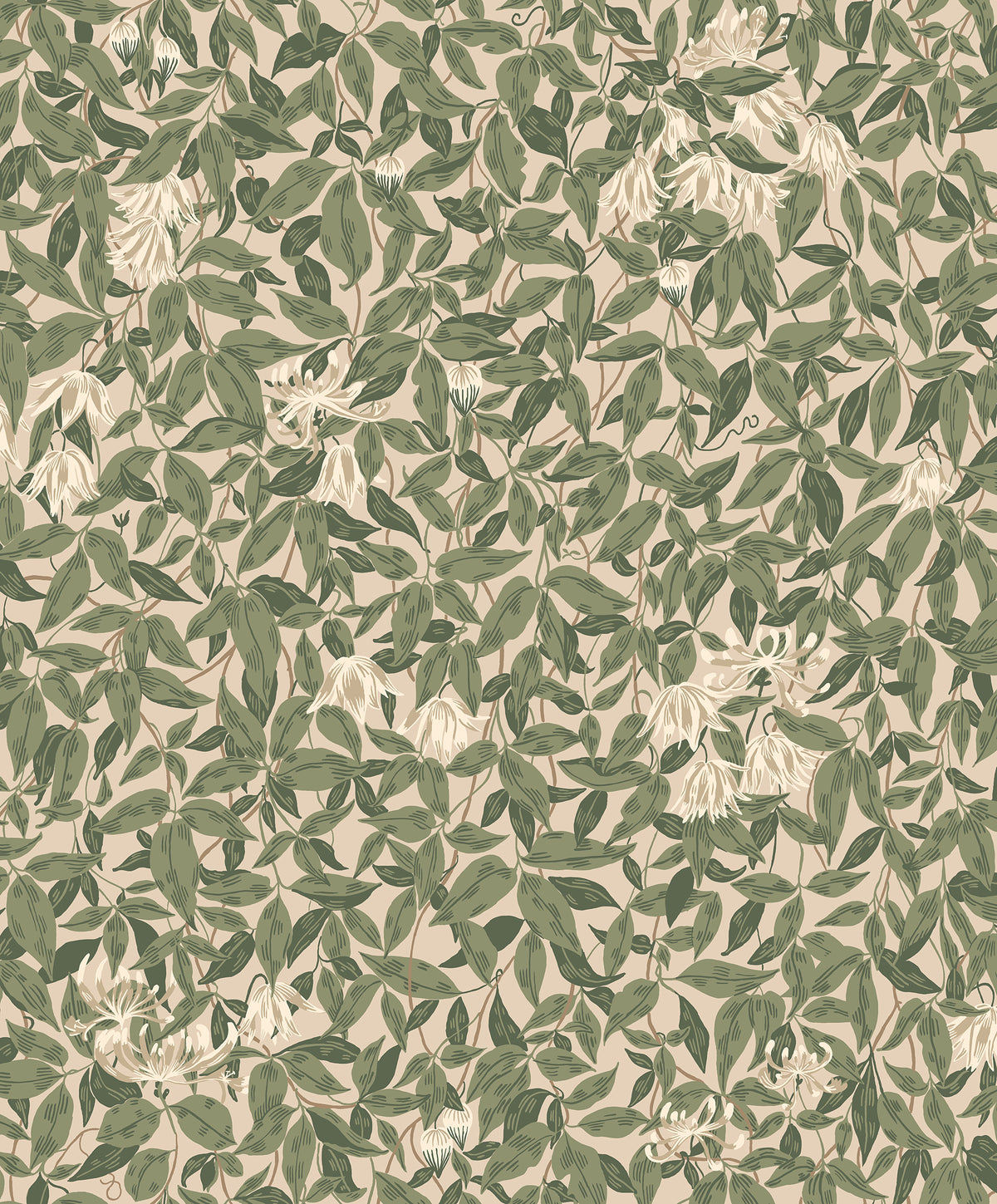 Sandberg Linnea Forest Green S10783 – Tapetenmuster