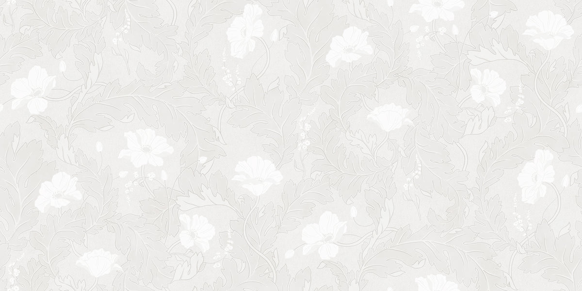 Sandberg Poppy White S11009 – Tapetenmuster