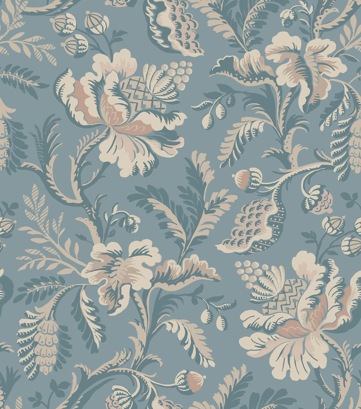 Sandberg Daphne Misty Blue S10239 – Tapetenmuster