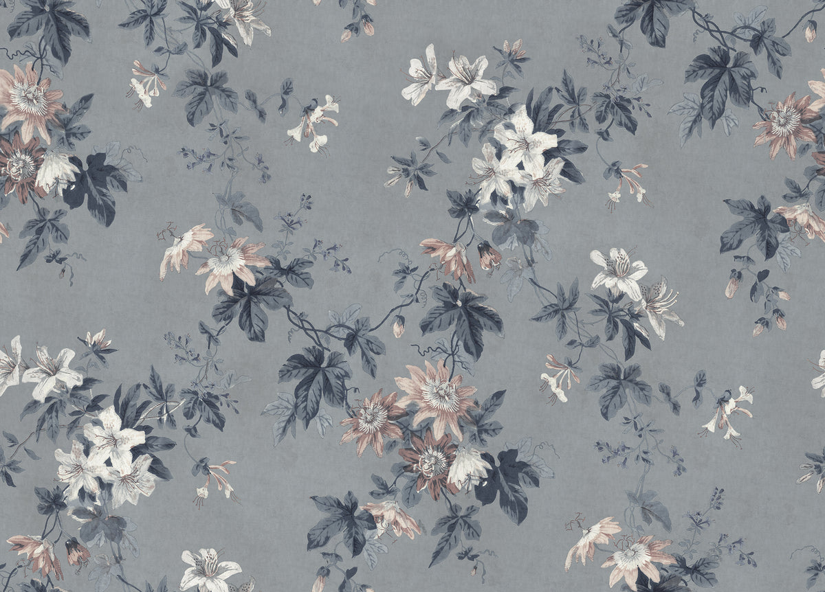 Sandberg Faded Passion Misty Blue S10133 – Tapetenmuster