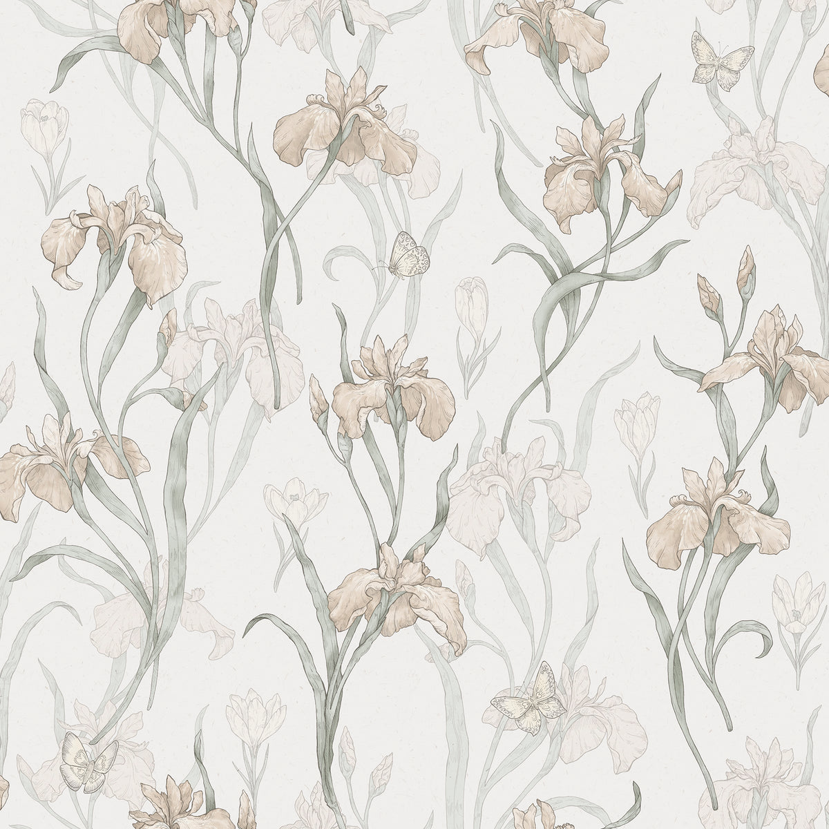 Sandberg Iris Powder Pink S10135 – Tapetenmuster