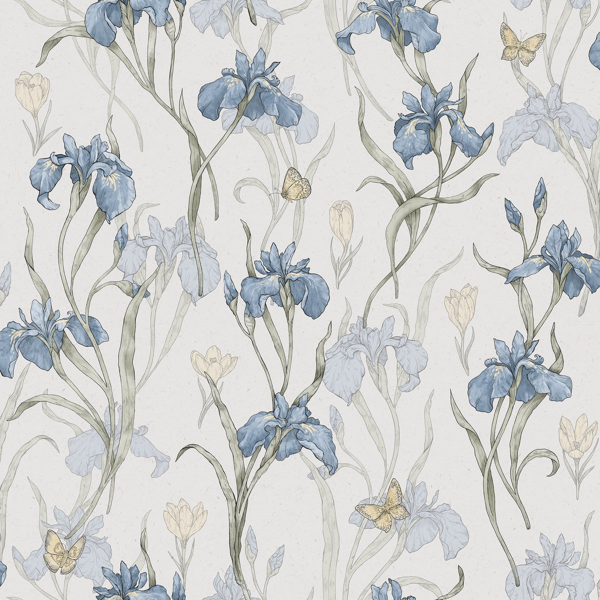 Sandberg Iris Sky Blue S10134 – Tapetenmuster