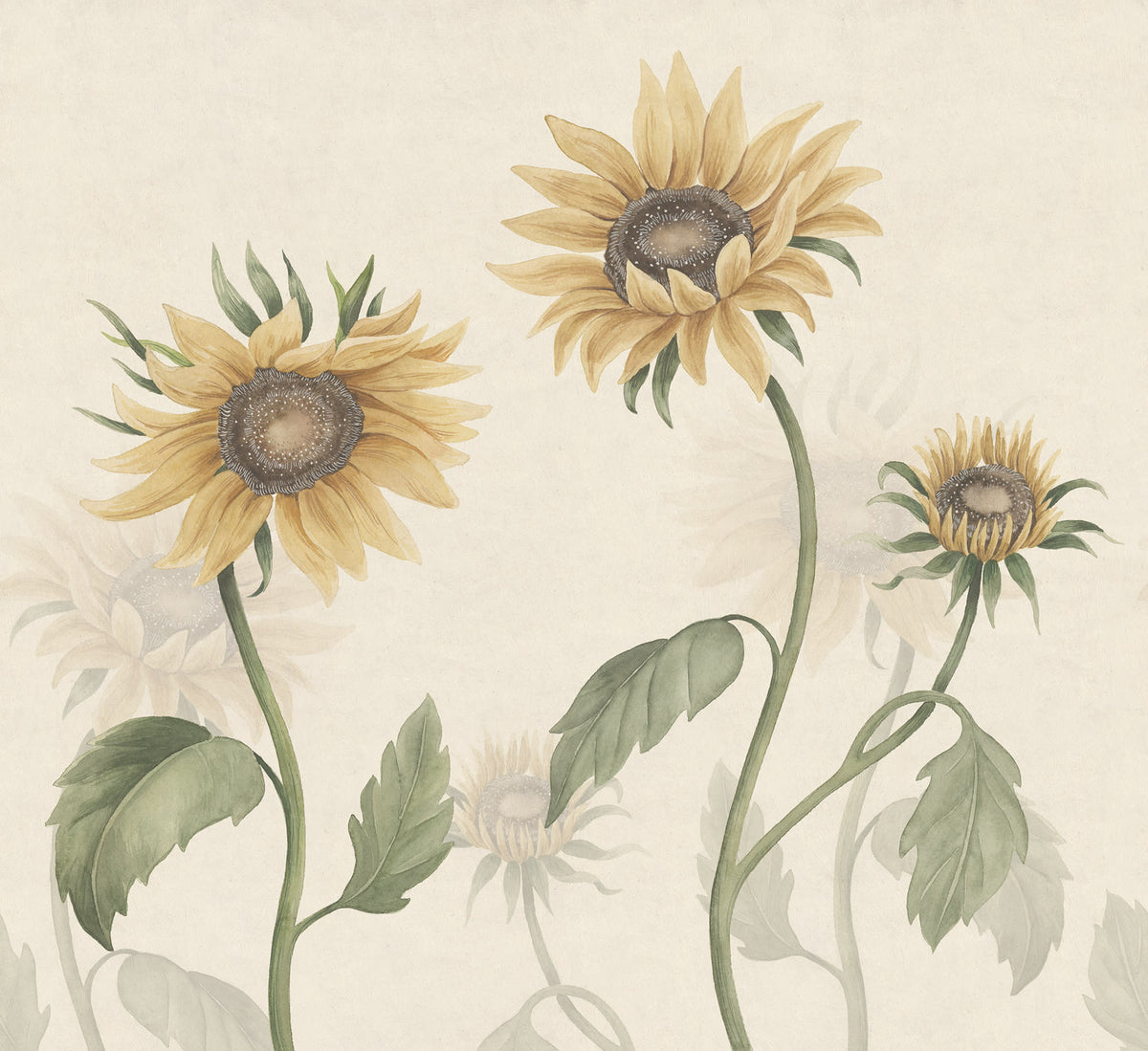Sandberg Fototapete Sunflowers S10527 – Tapetenmuster