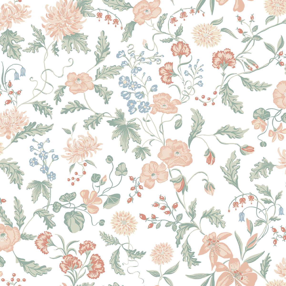 Sandberg Till Karin Spring Green S10166 – Tapetenmuster