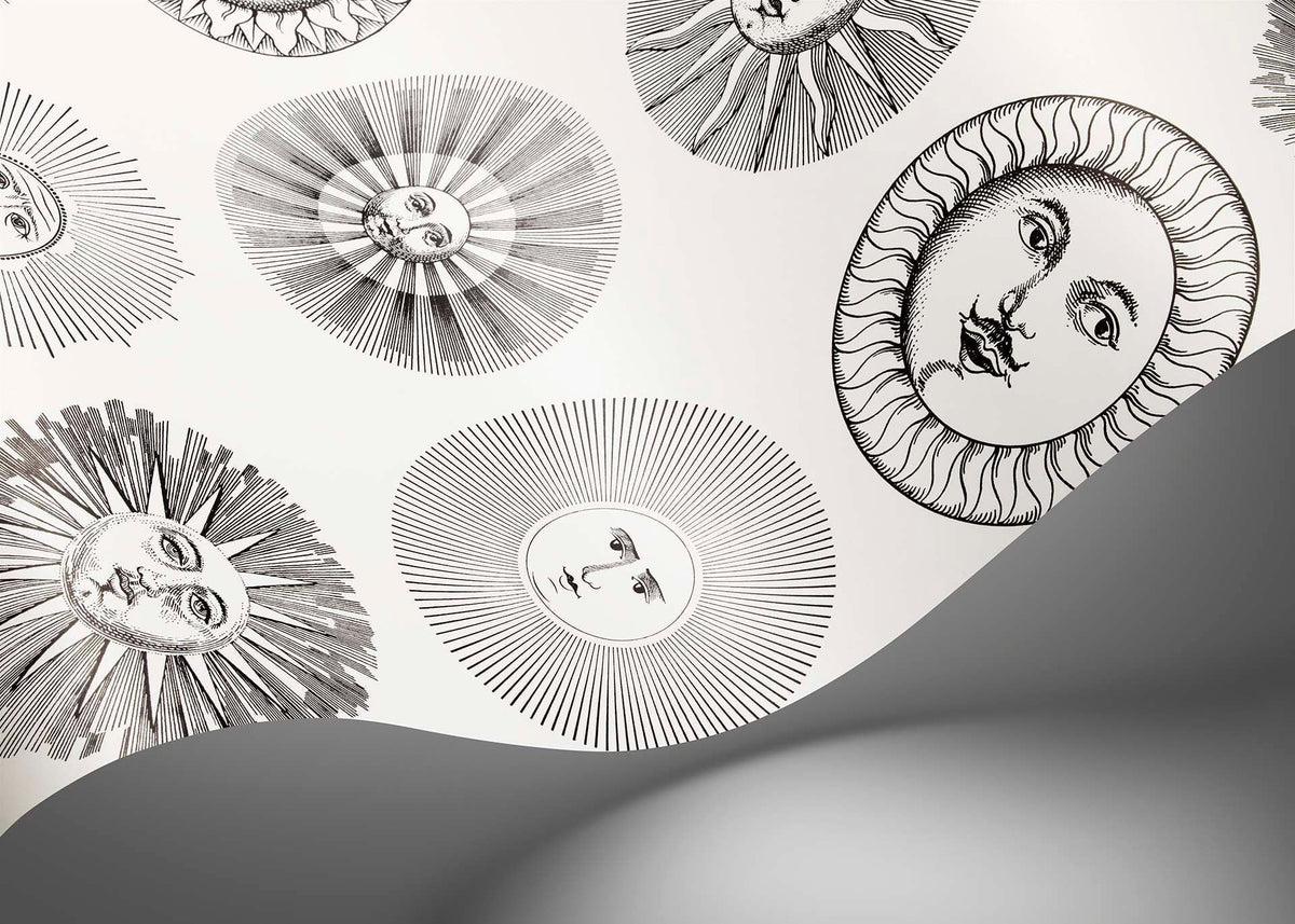 Cole & Son Fornasetti Soli Black & White – Raumansicht