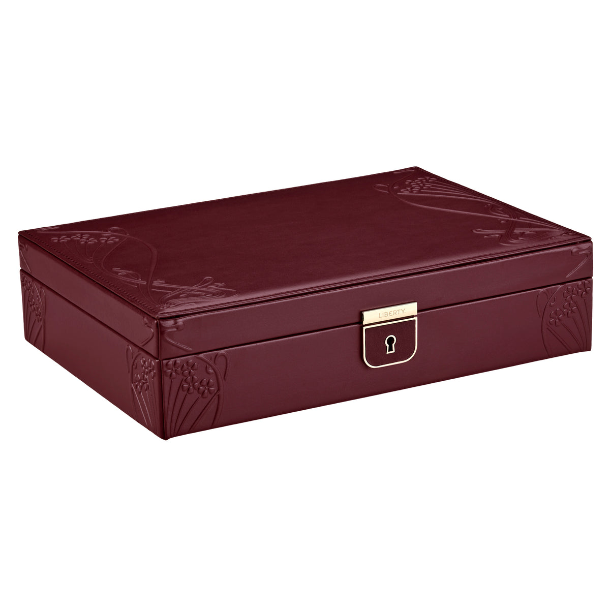 WOLF 1834 – Liberty x WOLF Schmuckbox, mittel – Burgunderrot – Art. 381127 – Ansicht 2
