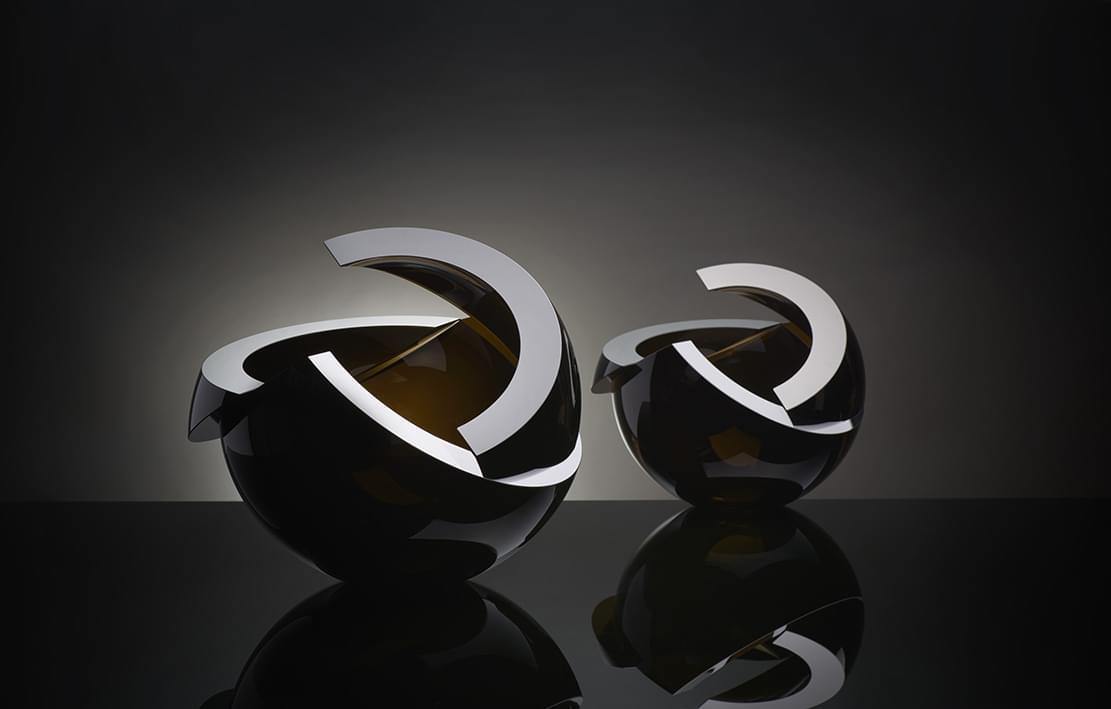 Anna Torfs - Armadillo Sphere Tisch Accessoire - Vase-Tisch Accessoires-Anna Torfs-small-Bronze-Clear-TOJU Interior