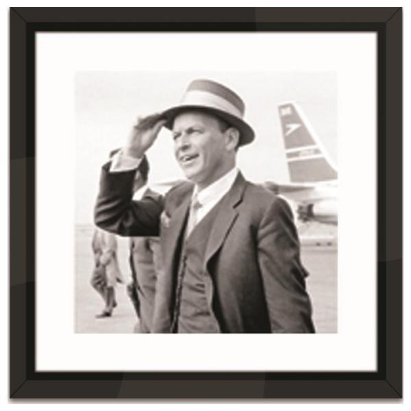 Brookpace Fine Art - Frank Sinatra 46 x 46 cm-Wandbild-Brookpace Lascelles-Studio / Lackrahmen schwarz-TOJU Interior